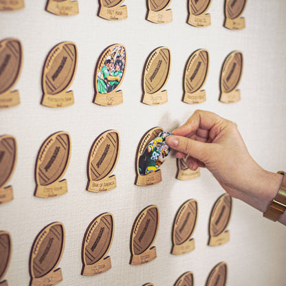 Wooden 30 Football Stadiums Photo Checklist