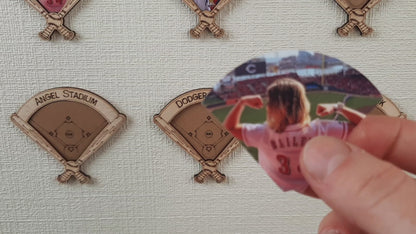 30 Ballparks Wooden Photo Checklist