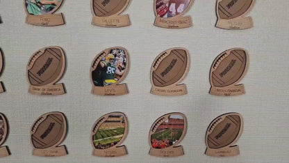 Wooden 30 Football Stadiums Photo Checklist